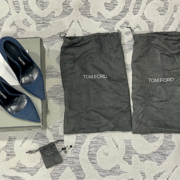 💥 TOM FORD💥 denim pin heel pump - Picture 9 of 10